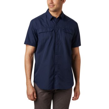 Columbia Silver Ridge 2.0 Short Sleeve Tall, Camisa Azul Marino Para Hombre | 504928-NYG